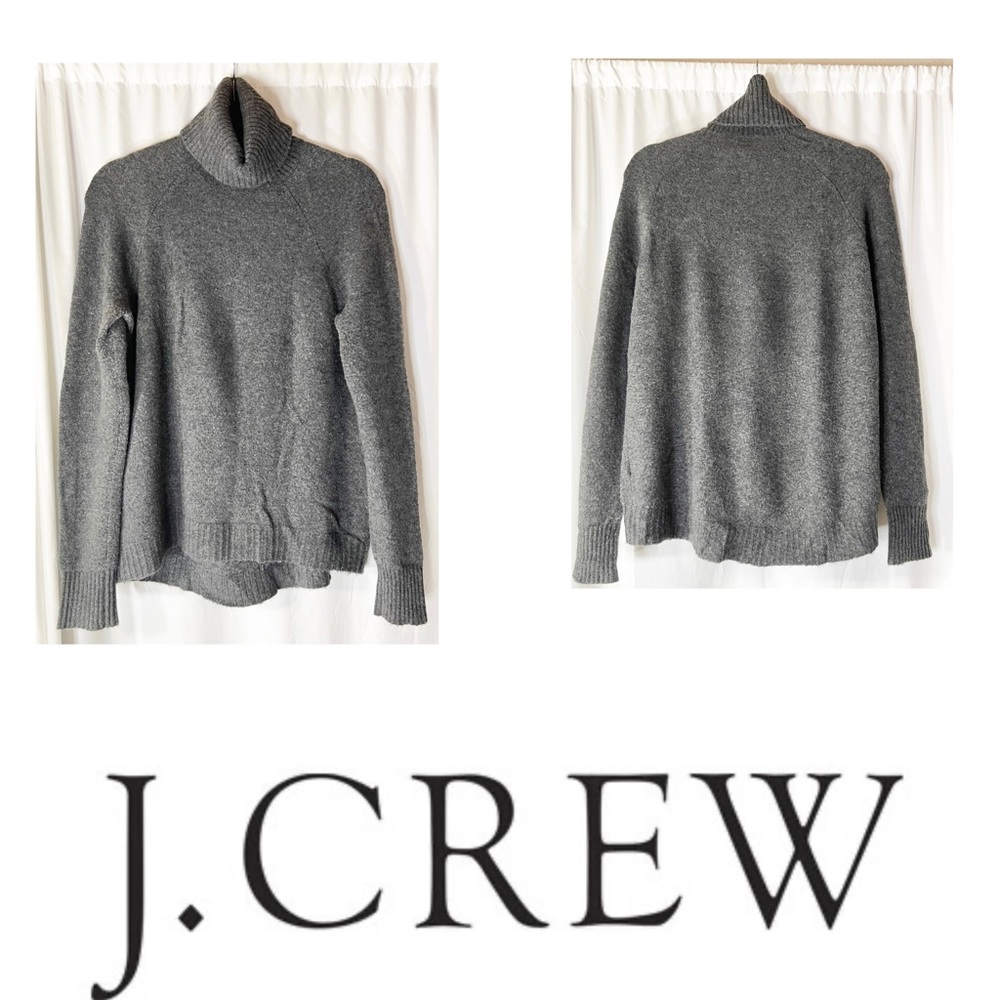 J Crew Turtle Neck Oversized with Wool and  Alpaca High Low Sweater Cozy Comfy